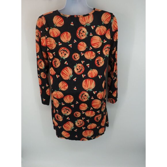 G and PL Women's Halloween Pumpkin Print Long Sleeve Tunic Dress XXL NWOT - Picture 4 of 4